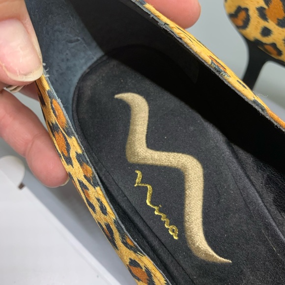 Nina Leopard Print Heels Size 8.5 - Picture 6 of 6